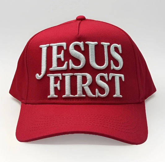 Jesus First Hat - Red